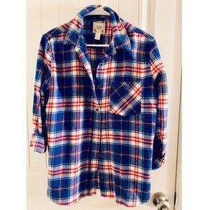 FOREVER 21 BLUE FLANNEL